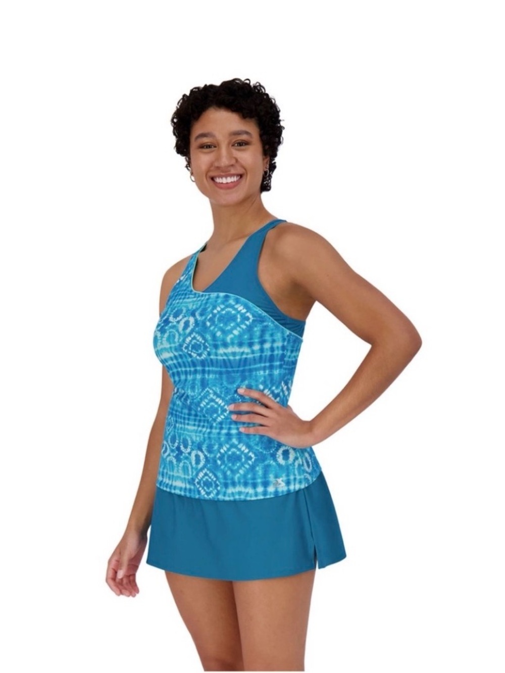 ZeroXposur Teal & Aqua tankini 2 piece swim set XXL